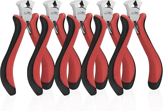 houseran end cutting pliers 4"-5 pack end cutting pliers for jewelry making with spring loaded for diy, craft, repairing