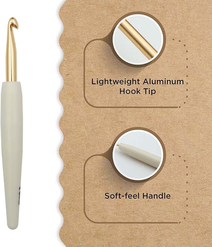 Knitter’s Pride Pearl Aluminum Crochet Hook – US Size L (8mm)