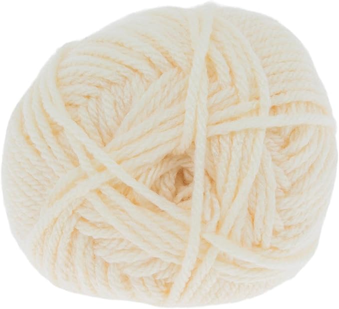 Yarn Bee Soft & Sleek Chunky - 5-Bulky - 100% Low Pill Acrylic, Yarn for Crocheting & Knitting Blankets, Hats, Sweaters, and More, Set of 2, 101 Ivory