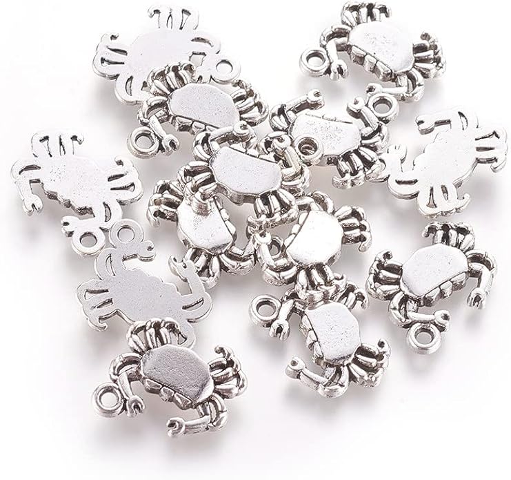 Antique Silver Cross Drink Insect Animal Theme Charms for DIY Jewelry Bracelet Necklace Earring Keychain Decor