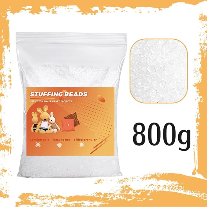 1.77lb Stuffing Beads, Weight Craft Rubber Filler Beads for Weighted Stuffed Animal - 800g
