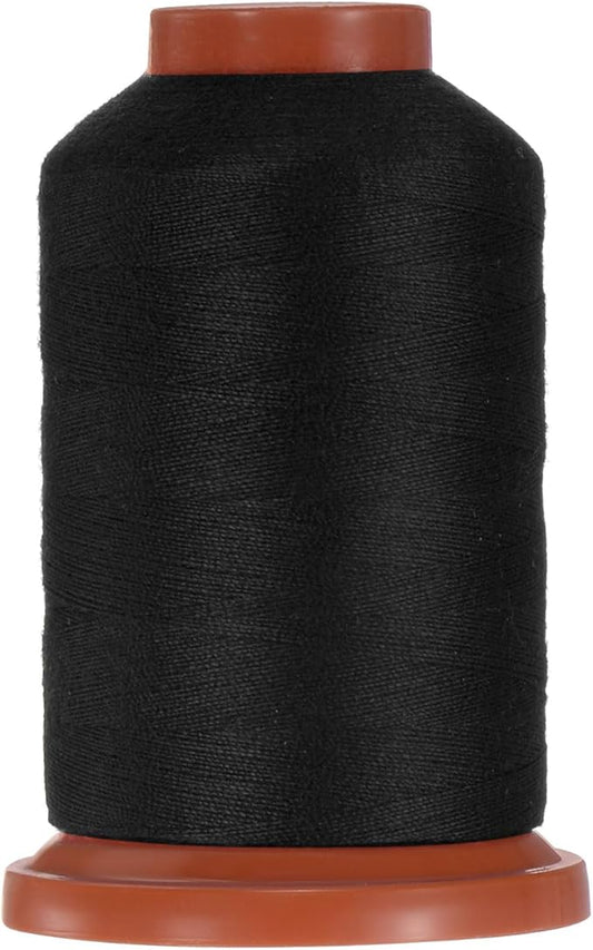 uxcell 40D/2 Sewing Thread 1100 Yards Polyester Household Sewing String Hand Stitching Polyester Cord for Clothing Stitching Shoe Bag Repairing DIY Craft Black