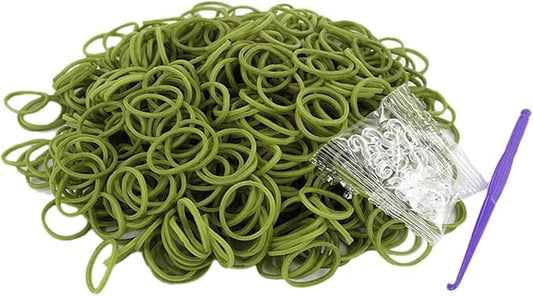 Salome Idea 3000Pcs Loom Rubber Bands Refill Kit, Includes 75 S-Clips & 5 Hooks, Premium Rubber Band Bracelet Making Supplies for Kids DIY Crafting Gifts (White)