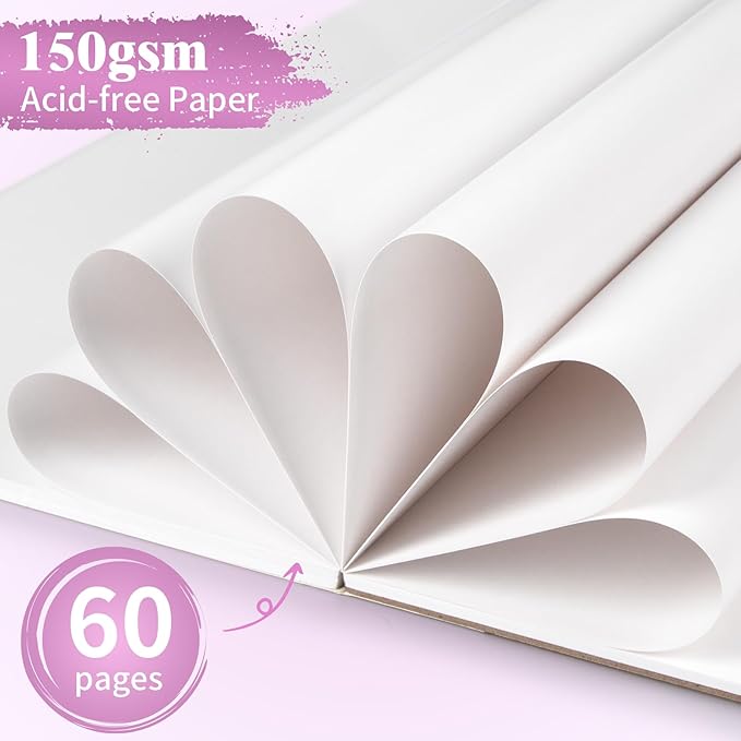 Umriox 60 Sheets Marker Paper Pad, 9"x12" Double Sided Bleedproof Art Sketchbook, 150 GSM Paper, Tape Bound Sketch Book for Alcohol Markers