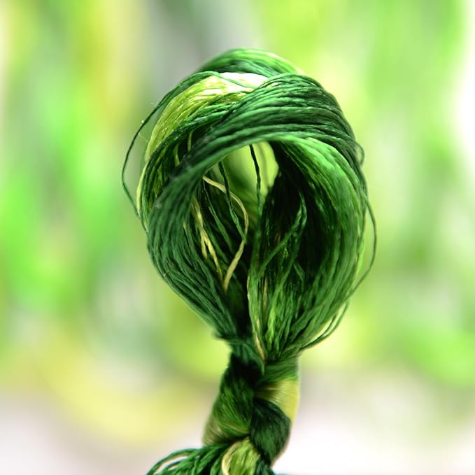 100% Nature Mulberry Handmade Embroidery Silk Thread Woven Jewelry Accessory Artificial Flowers Cross Stitch Floss DIY Sewing Kits 8 Gradient Colors 22m Each (1)