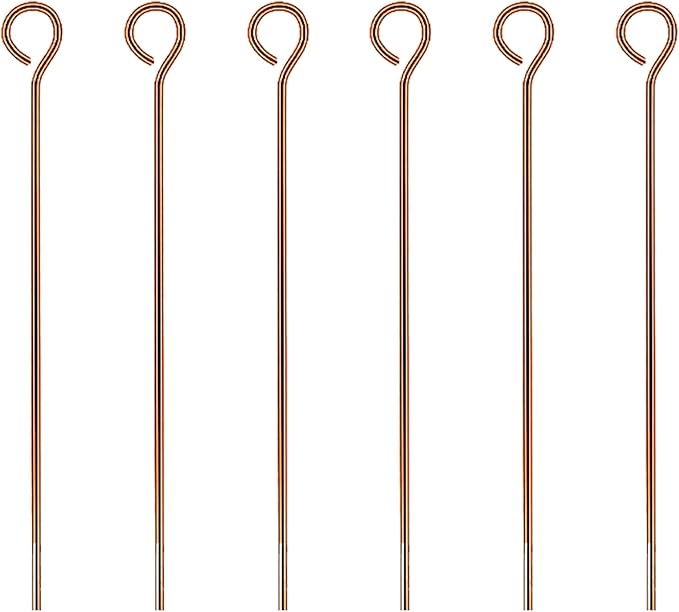 Mandala Crafts 300 1.5 Inch Antique Copper Eye Pins for Jewelry Making Earring Making Supplies Jewelry Findings Open Eye Head Pins for Earrings DIY Bracelets Rosary Charms