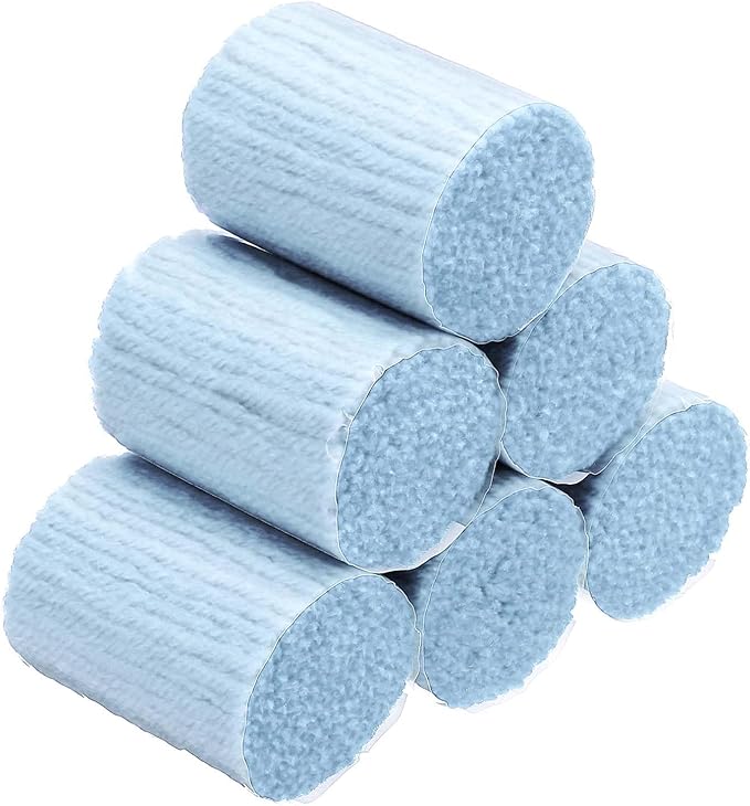PATIKIL 6 Rolls Latch Hook Yarn, Latch Hook Kit Yarn Precut Hook Rugs Making Crochet Bundles for Latch Hook Rug Adults Beginners Tapestry DIY Craft, Light Blue