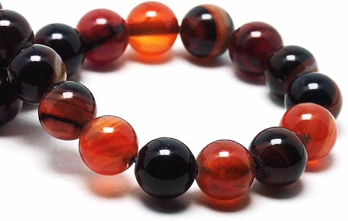 6mm Natural Stone Beads for Jewelry Making - Gemstone Round Loose Beads for Bracelets(58-62pcs, Dreamy Striped Agate)