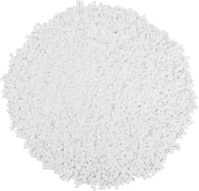 banchelle fuse beads melting beads refills for 5 mm fuse bead board, about 7000 pcs (white)