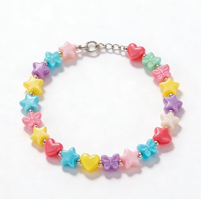 1000pcs Pony Beads, 15 Color Kandi Beads for Bracelets Making Kit, Hair Braids Crafts Jewelry Making Crafts Friendship Necklace Earrings DIY (Large Hole Light Color Mixed Color)