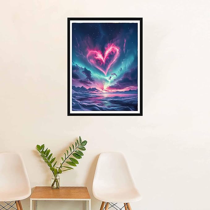 SKRYUIE 5D Diamond Painting Kits Love - DIY Diamond Art Kits for Adults Landscape, Full Round Drill - Crystal Embroidery Cross Stitch - Craft for Wall & Office Decor - 12x16 Inch e3