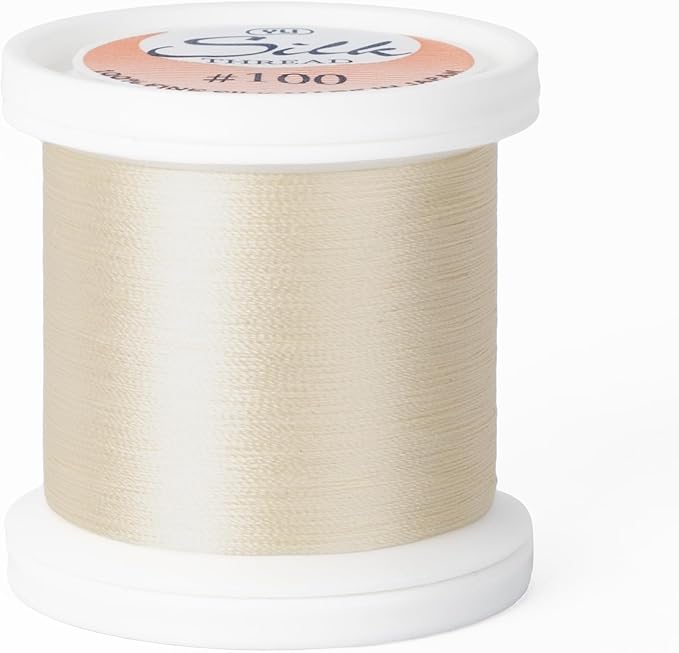 YLI Threads Silk Thread – 100 wt Fine Japanese Silk for Appliqué, EPP, and Quilting - Taupe Beige