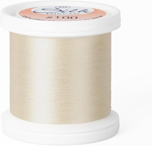 YLI Threads Silk Thread – 100 wt Fine Japanese Silk for Appliqué, EPP, and Quilting - Taupe Beige