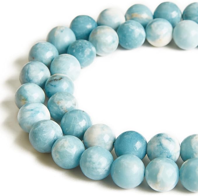 100pcs 6mm larimar beads natural gemstone beads round loose beads for jewelry making