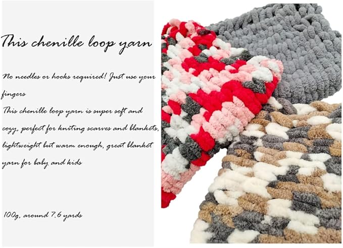 DDL&HEXI 3 of Loop Yarn Finger Knitting Yarn (112)