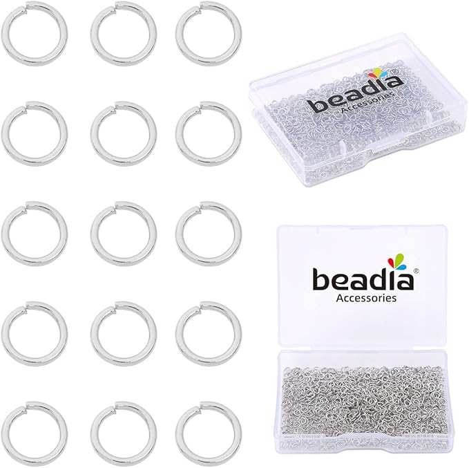 Platinum Plated Jump Rings Non Tarnish 3mm 1200pcs for Jewelry Making Findings