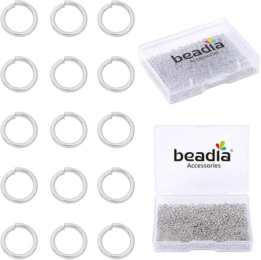 Platinum Plated Jump Rings Non Tarnish 3mm 1200pcs for Jewelry Making Findings