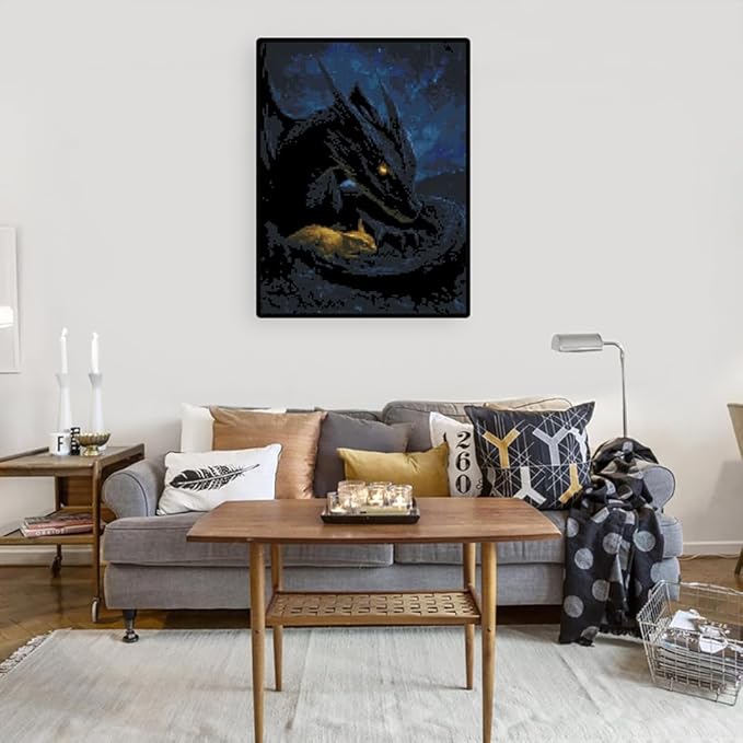 Dargon Stamped Cross Stitch Kits - Needlepoint Counted Cross Stitch Kits for Beginner Adult Crossstitching Printed Dimensions Patterns Stitch Embroidery Kits Arts and Crafts (11CT Without Frame)