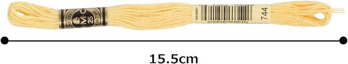 DMC 6-Strand Embroidery Cotton Floss, Pale Yellow