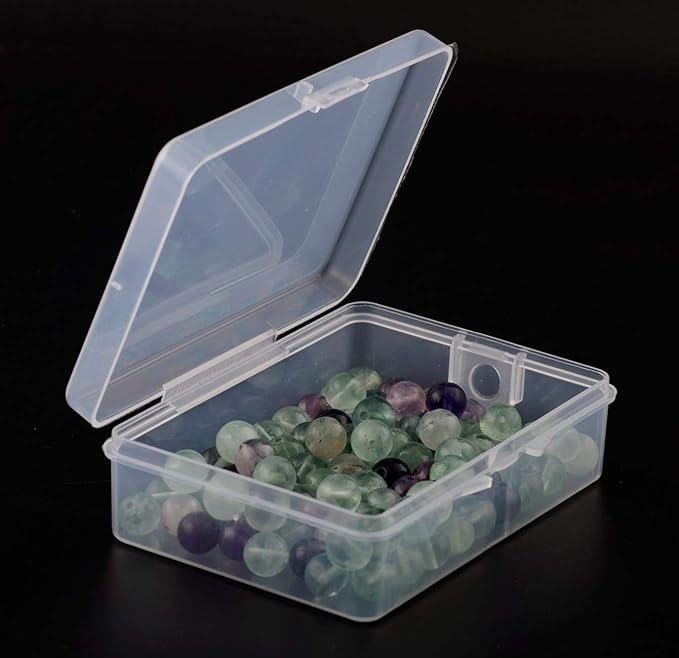 Natural Stone Beads 100pcs 6mm Fluorite Round Genuine Real Stone Beading Loose Gemstone Hole Size 1mm DIY Smooth Beads for Bracelet Necklace Earrings Jewelry Making (Fluorite Green, 6mm)