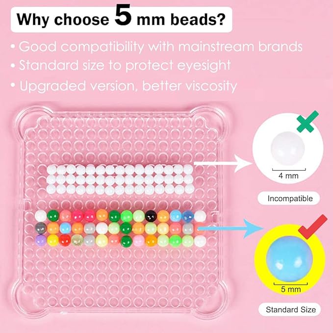 non-iron fuse beads kit 5mm 24 colors 3600 no heat beads refill accessories pack for christmas tree decorations
