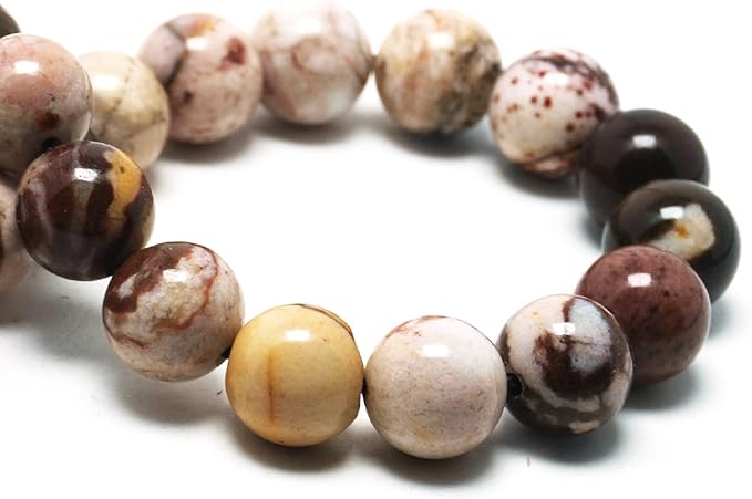 Natural Stone Beads Gemstone Beads for Jewelry Making - 6mm Australian Zebra Beads for Bracelets, Semi Precious Round Japser Beads(59-62pcs, 6mm, Australian Zebra)