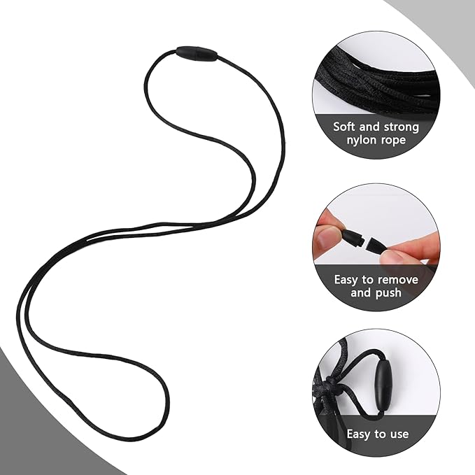 30 Pack Breakaway String Necklace Replacement Nylon Lanyard Necklace Cord with Breakaway Clasps Lanyard String Kit Necklace Rope Colored Cords for Pendants Crafts Bracelet Necklaces Jewelry Making