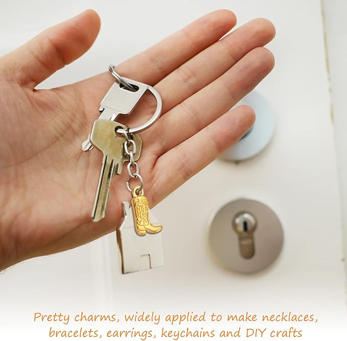 60pcs 3 Styles Western Cowboy Charms Tibetan Alloy Horse Hat Pendants Vintage Cowboy Boot Charms Crafts Supplies for DIY Bracelet Necklace Jewelry Making, Antique Silver, Antique Gold