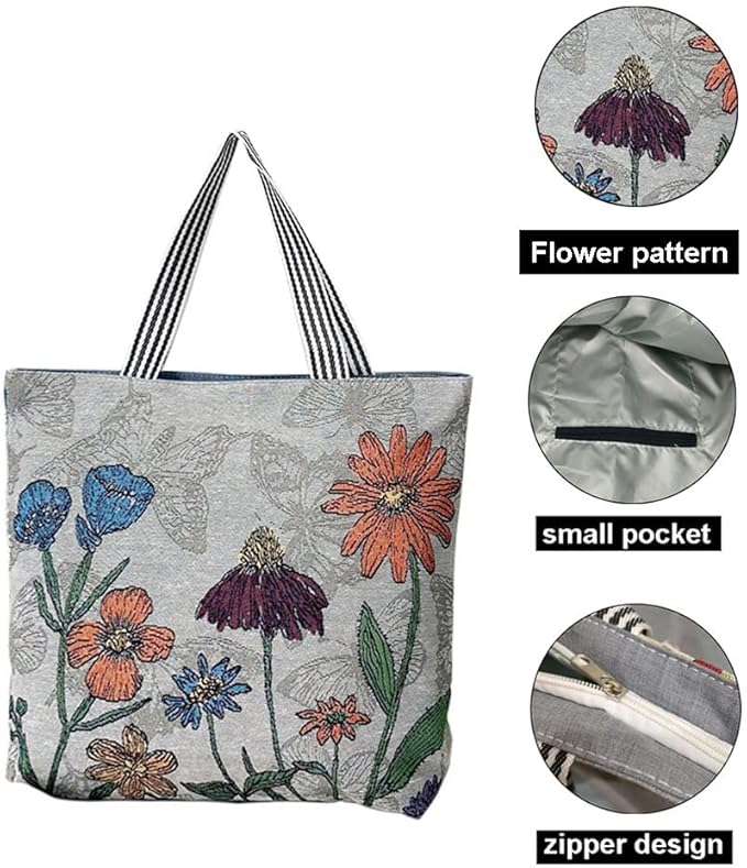Crochet Bag Organizer for Yarn, Large Knitting Bag Portable Yarn Storage Bag for Knitting Needles Crochet Hooks (D)
