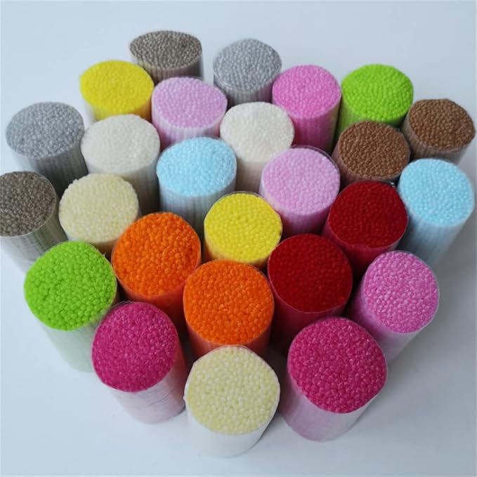 12 Rolls Latch Hook Kit Colorful Yarn Bundles Cut Rug DIY Latch Hook for Handmake Craft Sewing Knitting for Adults (Red#06)