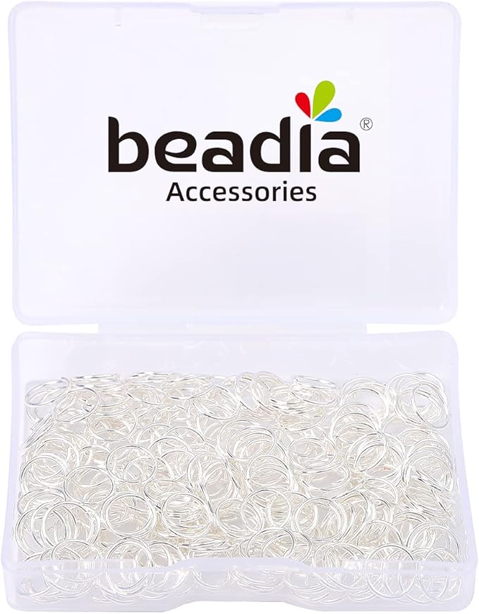 Silver Plated Jump Rings Non Tarnish 8mm 300pcs for Jewelry Making Findings