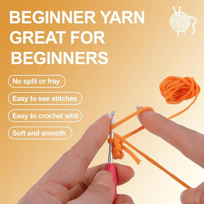 Autglint Duck Crochet Kit for Beginners Adults & Kids, Amigurumi Learn to Crochet Starter Kit with 4K Step-by-Step Video Tutorials, Includes Pre-Started Yarn, Crochet Hooks & Accessories - White Duck