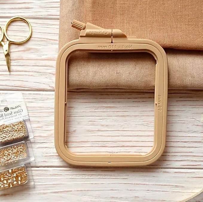 nurge 5pcs plastic xsmall square embroidery hoops, cross stich hoop, punch needle hoop multicolor