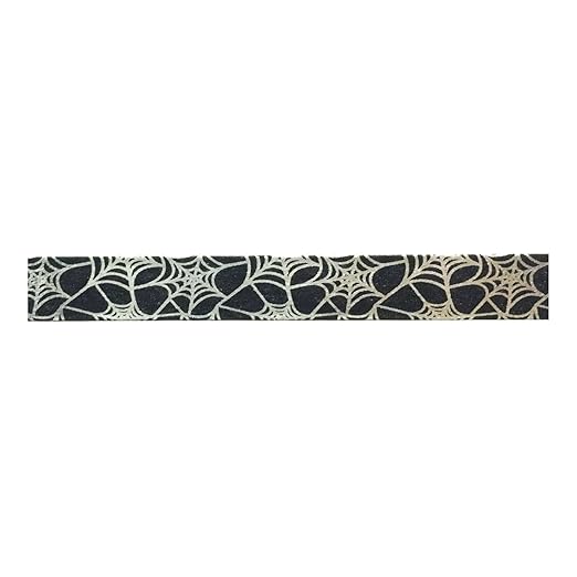 Wrapables Colorful Washi Masking Tape, Metallic Silver Cobweb