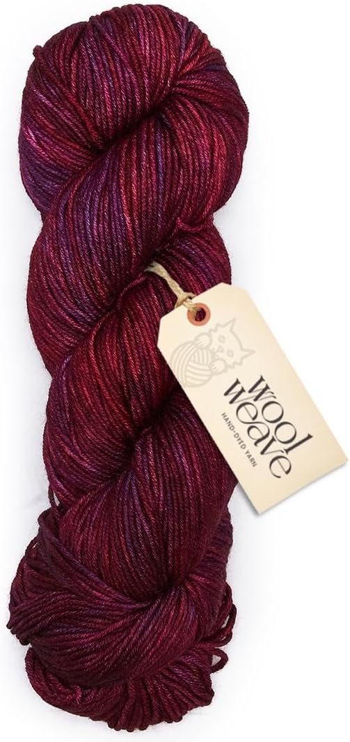Superwash Merino Wool Yarn for Knitting & Crocheting - Hand Dyed Yarn, 100gr, 240 Yards, Dk Weight - Luxurious, Soft & Durable Red & Pink Variegated Yarns