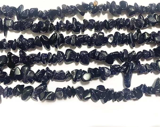 7-8mm Natural Blue Sandstone Gemstone Chips Beads Healing Crystals Waist Bracelets Necklace Kit Irregular Stone DIY Crafts Design Jewelry Making