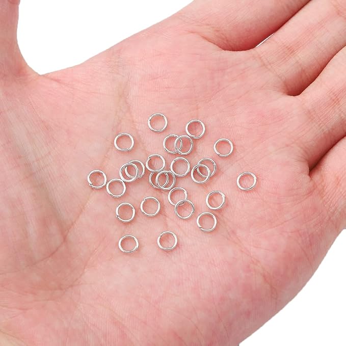 Platinum Plated Jump Rings Non Tarnish 5mm 400pcs for Jewelry Making Findings