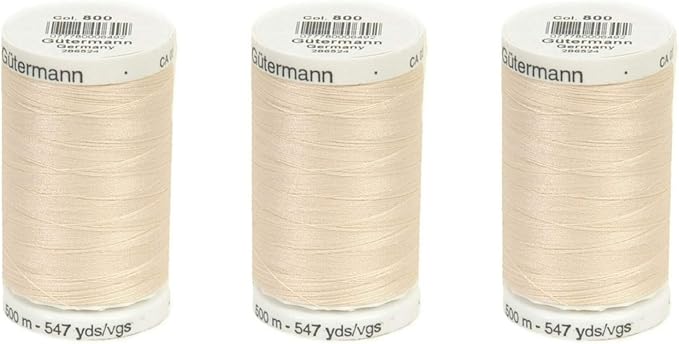 Gutermann Sew-All Thread 547 Yards Col. 800 Ivory (3-Pack)