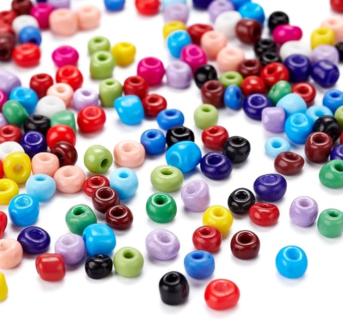 1950 Pcs 4mm Glass Seed Beads Bracelet Making Kit, Small Beads Friendship Jewelry Craft Kit with Lobster Clasps, Jump Rings & Elastic Cord, DIY Art Craft Gift for Girls