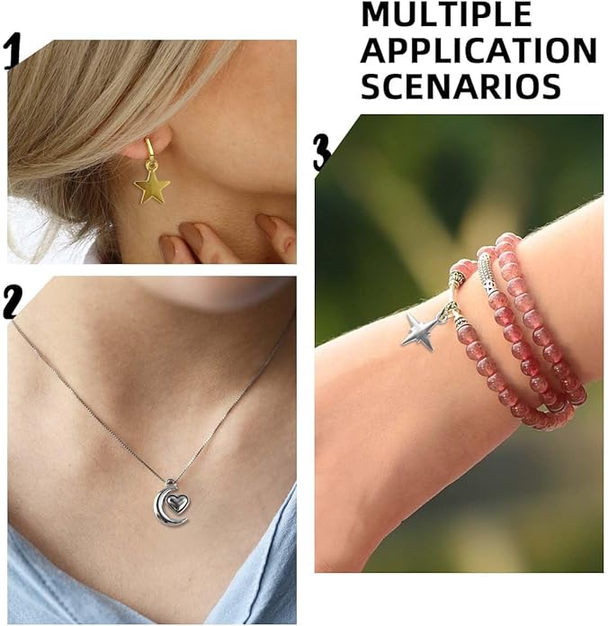110 Pieces Sun and Moon Charms for Jewelry Making - Alloy Moon Pendants, Vintage Star Celestial Charms for Necklace, Bracelet, Earrings - Antique Silver Pendant Craft DIY Jewelry Making Supplies