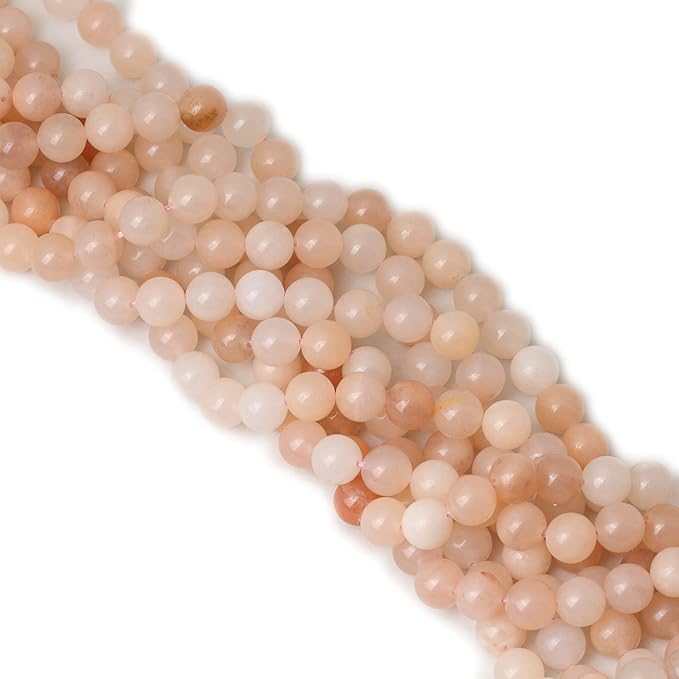 cheavian 35pcs 10mm natural pink aventurine gemstone round loose beads stone beads for jewelry making diy findings 1 strand 15"