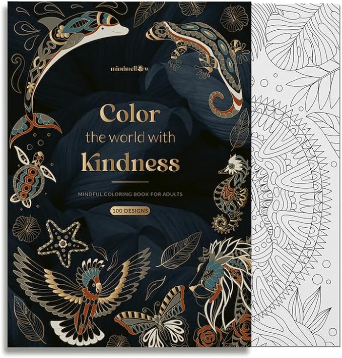 Coloring Books for Adults Relaxation by Mindmellow – Stress Relief Coloring Book for Adults & Teens - Calming Designs to Inspire Creativity and Mindfulness - Coloring Books for Teens (XXL)
