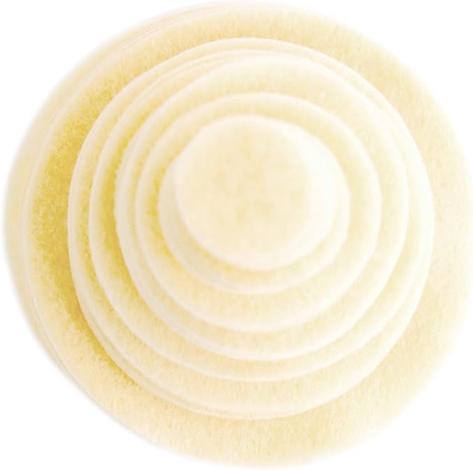 Playfully Ever After Cream Off-White Craft Felt Circles (Mixed Size Pack - 56pc)