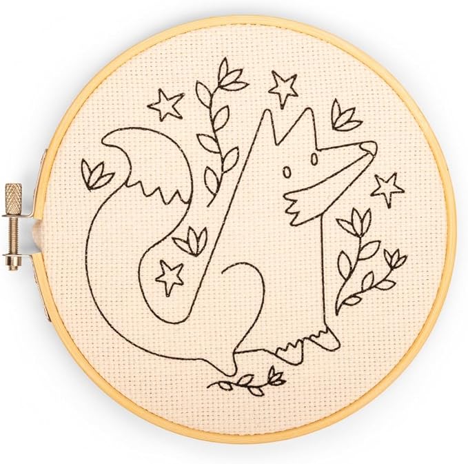 Kikkerland Punch Needle - Fox - Includes Everything Needed
