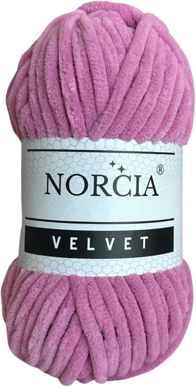 Soft Velvet Yarn Chenille Yarn for Crocheting Super Bulky 100g (74.3 yds) Baby Blanket Yarn for Knitting Amigurumi Yarn for Crochet Weaving Craft (Hot Pink, 1 Skein)