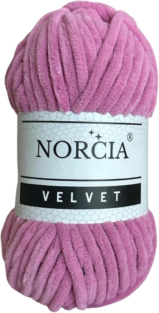 Soft Velvet Yarn Chenille Yarn for Crocheting Super Bulky 100g (74.3 yds) Baby Blanket Yarn for Knitting Amigurumi Yarn for Crochet Weaving Craft (Hot Pink, 1 Skein)