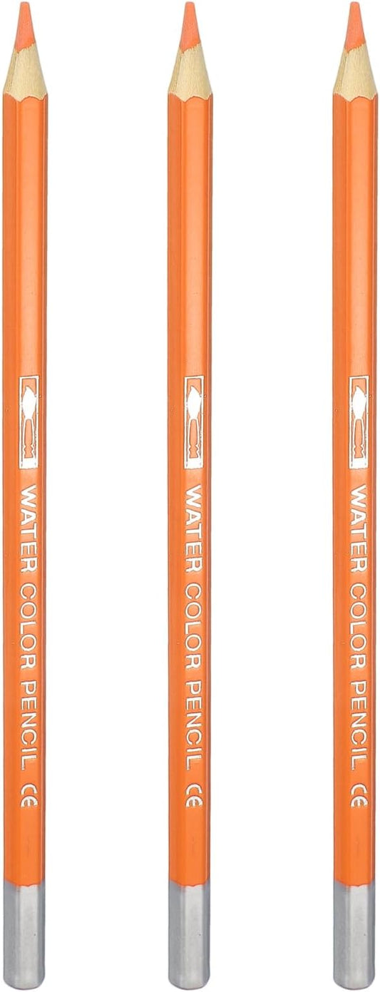 PATIKIL Watercolor Pencils, Orange Yellow Color Pencil Set Sketch Coloring Drawing Colored Pencils Bulk Artist Drawing Supplies for Adult Coloring Book Blending, 3 Pcs