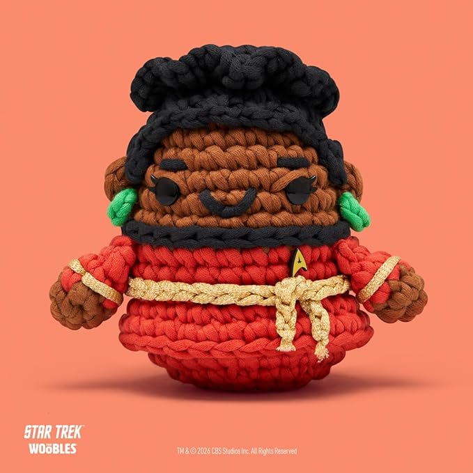 The Woobles Star Trek Crochet Kit for Beginners with Easy Peasy Yarn as seen on Shark Tank – Arts & Crafts Adult Knitting Kit with Step-by-Step Video Tutorials - Uhura