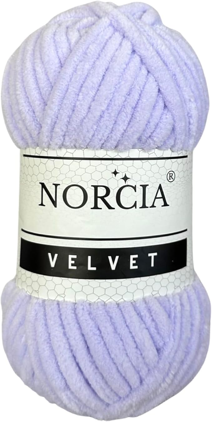 Soft Velvet Yarn Chenille Yarn for Crocheting Super Bulky 100g (74.3 yds) Baby Blanket Yarn for Knitting Amigurumi Yarn for Crochet Weaving Craft (Lilac, 1 Skein)