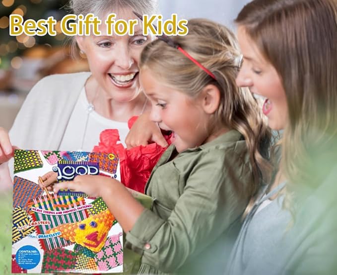 kaaper weaving loom kit for beginners adults, loom kit with 192pcs loops diy arts and crafts for girls and boys, potholder loom knitting kit for beginners (weaving loom kit)